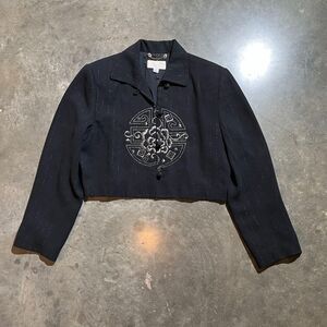 Cache Black Cropped Jacket